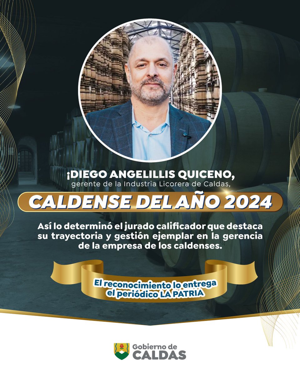 La labor que ha hecho Diego Angelillis en la Gerencia de <a href="/LicoreraCaldas/">Industria Licorera de Caldas</a> es reconocida y le merecen ser el #CaldenseDelAño 2024

✅️Ventas récord, apertura de mercados, internacionalización, innovación, transparencia, compromiso ambiental.

¡La empresa de todos sigue creciendo!