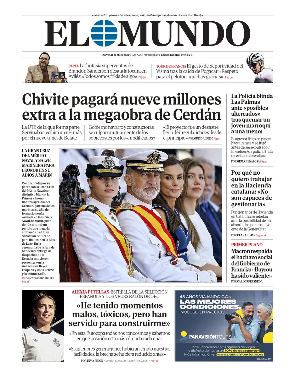 ¿Y lo de Montoro y la trama del ministerio de Hacienda dónde está en la portada de mañana? 👀