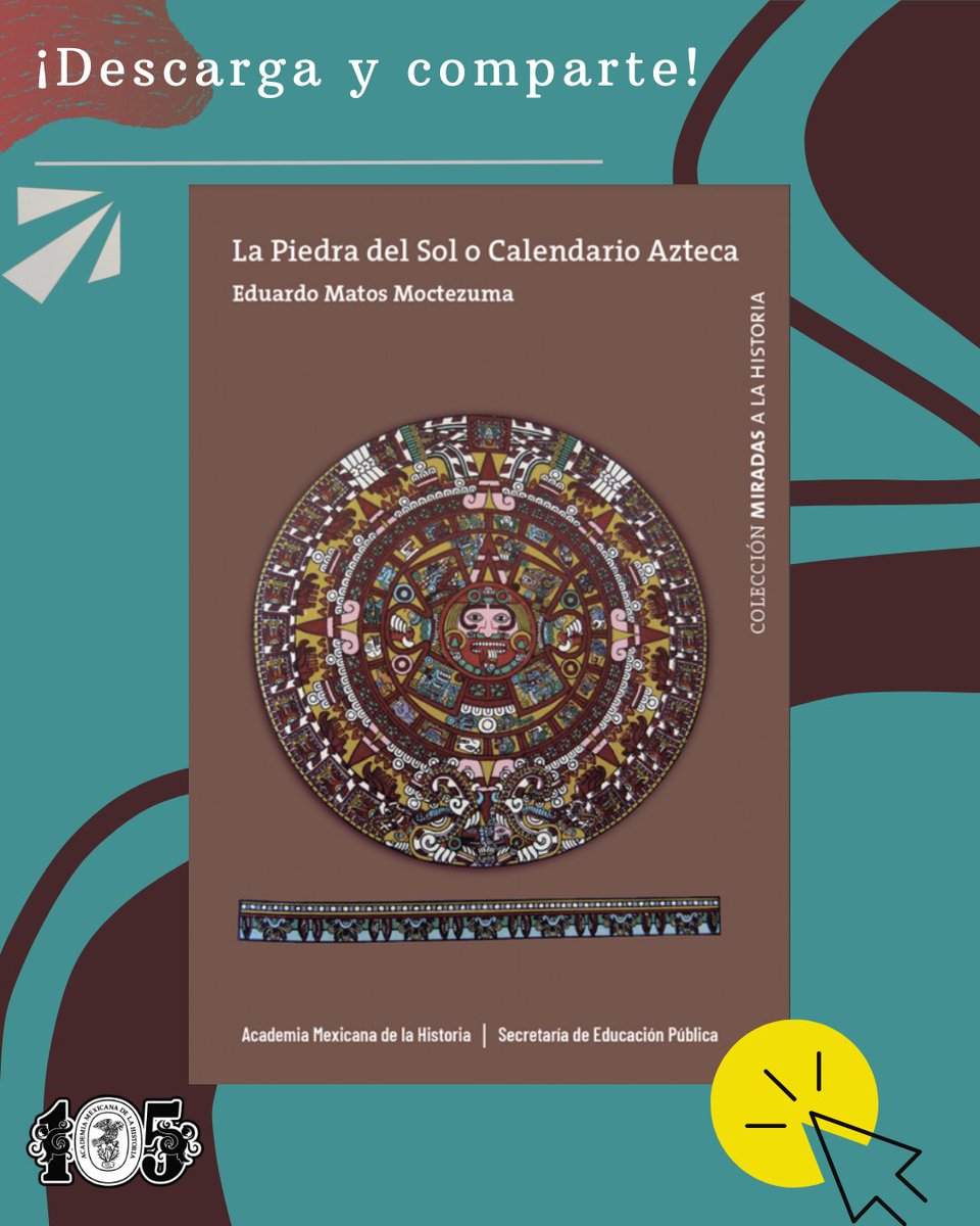 acadmxhistoria's tweet image. academiamh.com.mx/wp-content/upl…
LA PIEDRA DEL SOL O CALENDARIO AZTECA, de Eduardo Matos Moctezuma
Este libro de la Colección Miradas a la Historia pone al alcance del público lo que se sabe hasta el momento de la piedra mexica.