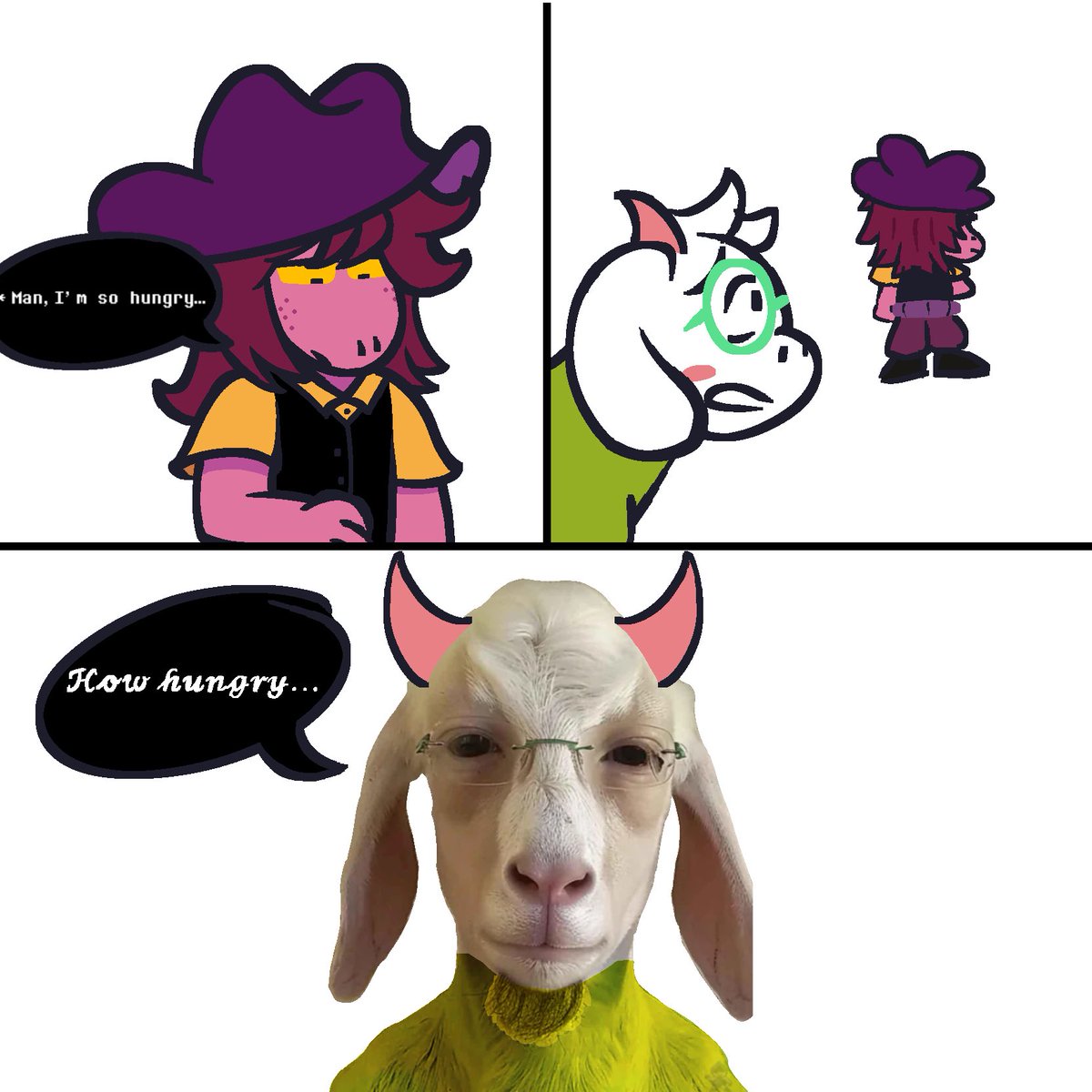 Ivaansayh1's tweet image. Susie, the horse is here.
#Deltarune