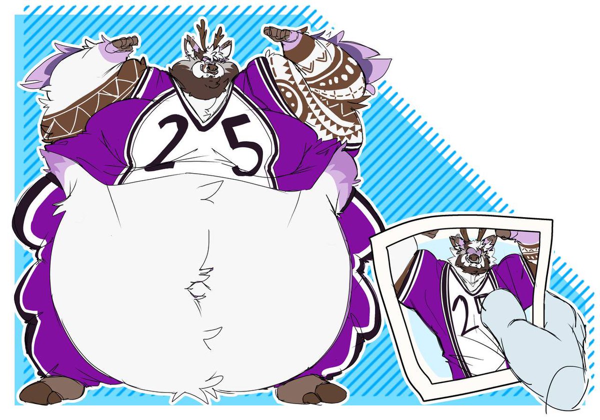 “What are you talking about bro, this still fits for sure! Up for a round or two on the field?~” Comet still seems to think his old soccer jersey fits from his more athletic years, what do you all think?~ wonderful piece done by @CANINEBEHEMOTH !!! It turned out wonderfully!