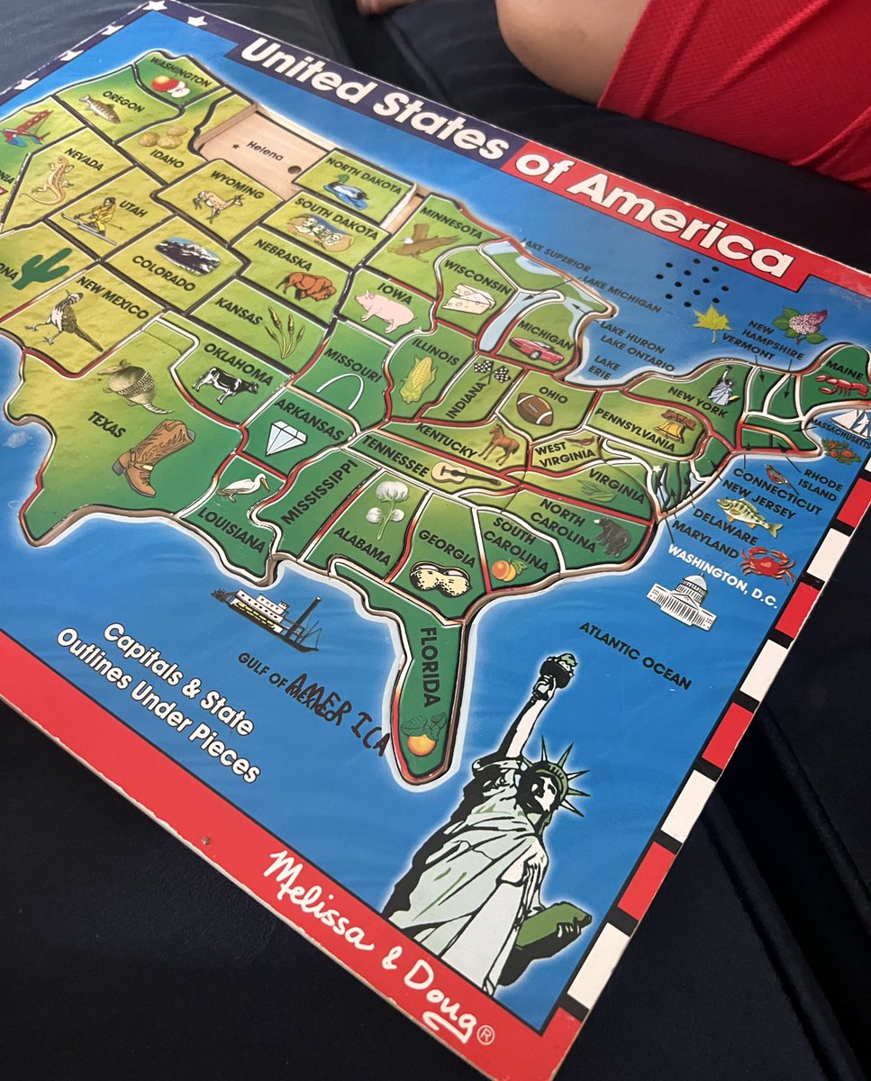 realTanyaTay's tweet image. back from our Tampa trip. Spent a day at the beach with the boys on the Gulf and had such a blast!
Today, my 7-year-old proudly showed me the map he had to fix. Made my day!