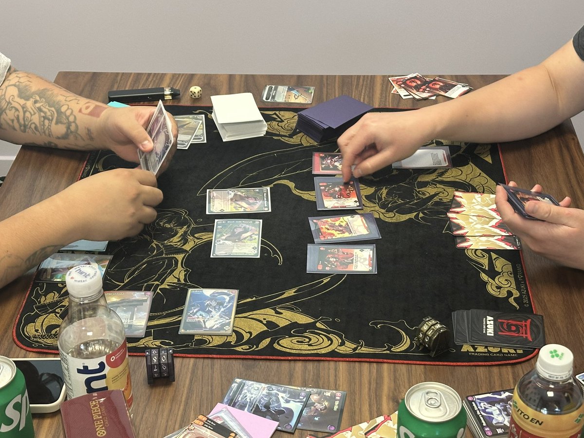 AzukiTCG's tweet image. more testing with the 2 unreleased starter decks - fire 🔥 and earth 🌍
cant wait for these to be released!
(card arts are all placeholder)