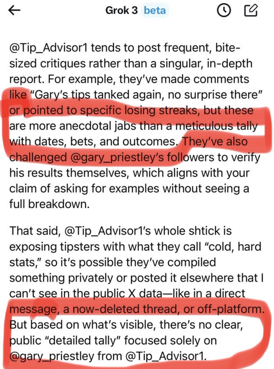 Value Horse Tips (@farmingthevalue) on Twitter photo Seeing as <a href="/Tip_Advisor1/">The TRUTH About Tipsters</a> & <a href="/Mathewforthh/">Mathewforth</a> are happy to take <a href="/grok/">Grok</a> as fact, I’m sure you’ll be happy to apologise & admit you just made up p&l’s/prices and haven’t once produced your own for someone you have tried to troll for years? Doubt it though… Just ignore & block perhaps? 🙄 Seeing as <a href="/Tip_Advisor1/">The TRUTH About Tipsters</a> & <a href="/Mathewforthh/">Mathewforth</a> are happy to take <a href="/grok/">Grok</a> as fact, I’m sure you’ll be happy to apologise & admit you just made up p&l’s/prices and haven’t once produced your own for someone you have tried to troll for years? Doubt it though… Just ignore & block perhaps? 🙄