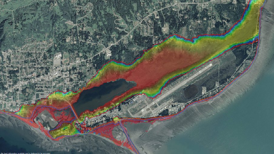 CC_StormWatch's tweet image. For Homer, AK (population 6,000), these are the #tsunami evacuation zones, especially areas in red. Now is the time to go to higher ground - there's some potential for a tsunami and a warning is out. Also a map zoomed into downtown. #AKwx #earthquake