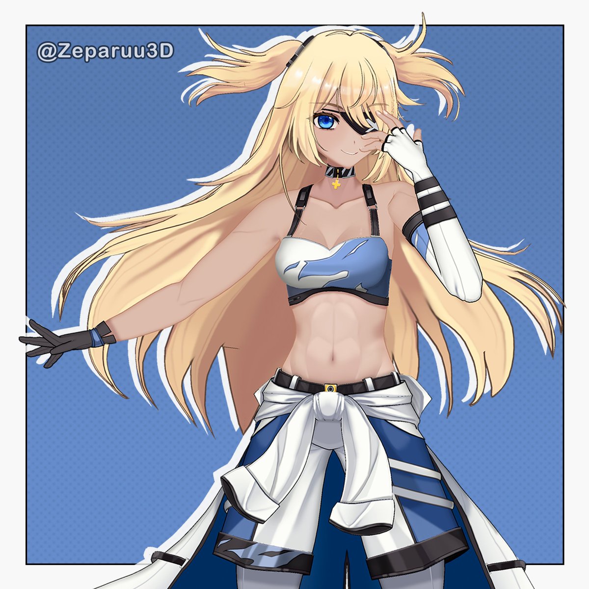 Zeparuu3D's tweet photo. Finished modelling my OC🥳 
Her name is Zep!⚡️
Big thanks to @JustBeloBelo  for designing this character!

#blender #Vtuber #3Dmodel #b3d #anime https://t.co/nD0LLf4I4G