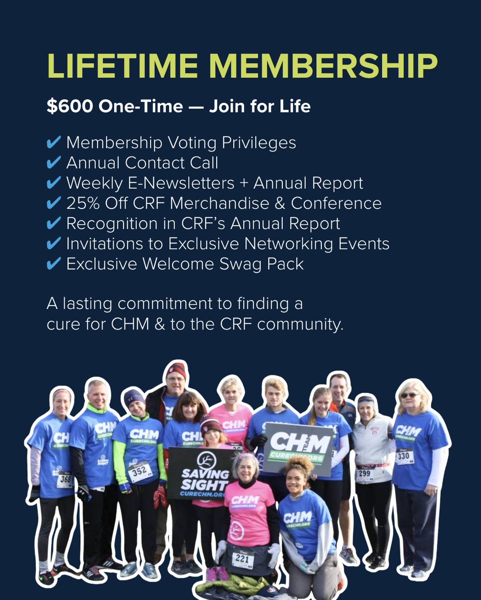 The CRF Membership Drive is ON! 
Becoming a member helps fund research, strengthen the CHM community &amp; keep you connected with the latest in science and support.

Join today and make an impact:
curechm.org/for-patients-f…