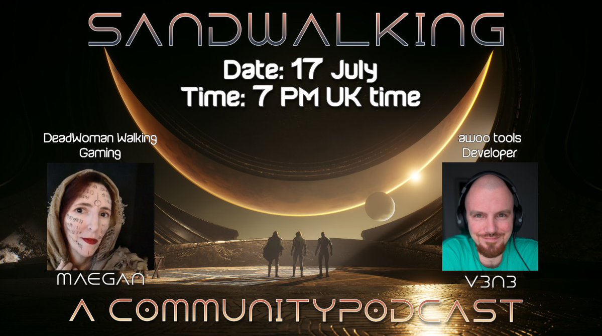 MaeganStrong19's tweet image. We'll be live tomorow to chat about the news this week in @DuneAwakening including drops and the building contest!
Join us live!
#Podcast #Funcom
twitch.tv/deadwomanwalki…