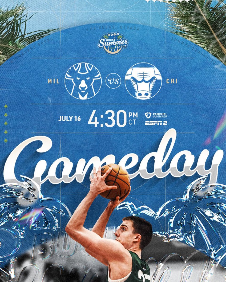 SleeperBucksNBA's tweet image. Here we go, one more Bucks Summer League game starting right now!
The Milwaukee Bucks play the Chicago Bulls on ESPN2/ESPN+ #FearTheDeer