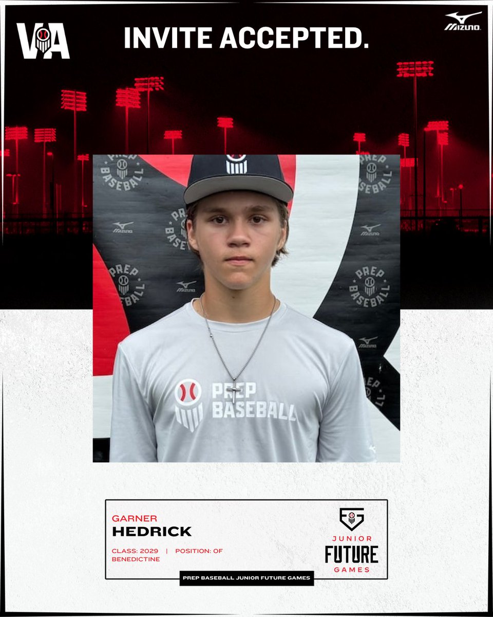 Prep Baseball Virginia/DC (@prepbaseballva) on Twitter photo INVITE ACCEPTED ✅
'29 OF Garner Hedrick (Benedictine) will represent Team Virginia at the 2025 Junior Future Games!
<a href="/prepbaseball/">Prep Baseball</a>
#PBJFG25 INVITE ACCEPTED ✅
'29 OF Garner Hedrick (Benedictine) will represent Team Virginia at the 2025 Junior Future Games!
<a href="/prepbaseball/">Prep Baseball</a>
#PBJFG25