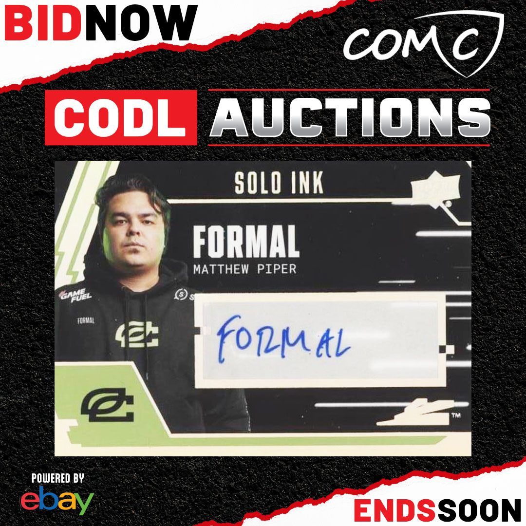 COMC.com - Check Out My Cards (@checkoutmycards) on Twitter photo 🚨 Attention 🚨 Check out out this 2021 Upper Deck Call of Duty League Solo Ink of <a href="/FormaL/">OpTic FormaL</a>! 😍
Bid now, this card ends Thursday! comc.com/Promotions/eBa… 🚨 Attention 🚨 Check out out this 2021 Upper Deck Call of Duty League Solo Ink of <a href="/FormaL/">OpTic FormaL</a>! 😍
Bid now, this card ends Thursday! comc.com/Promotions/eBa…