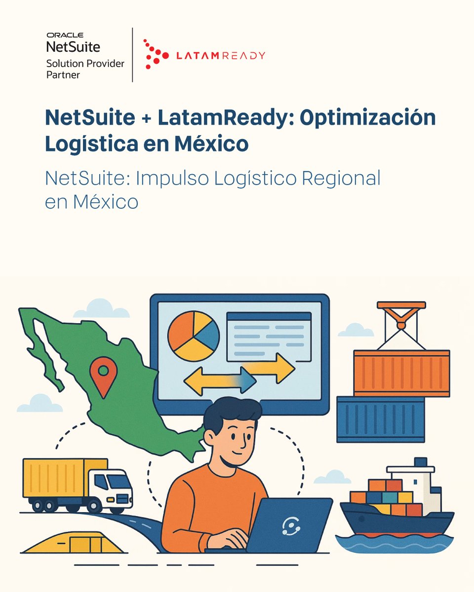 🚚 Optimiza tu logística en México con NetSuite y LatamReady.

Mejora la visibilidad, reduce costos y aumenta la eficiencia.

🔗 Lee el blog completo aquí: latamready.blog/netsuite-latam…