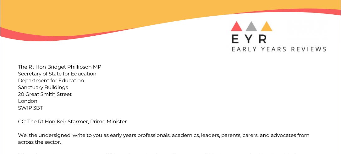 AaronTeamEC's tweet image. 📮 Tomorrow I post 2 copies of our open letter, one to Bridget Phillipson, one to the Prime Minister.
Over 908 voices from across the early years sector have signed in solidarity.
We are united in our call for change to policy.
#EarlyYearsMatter #PlayLoveVoice #PolicyChange