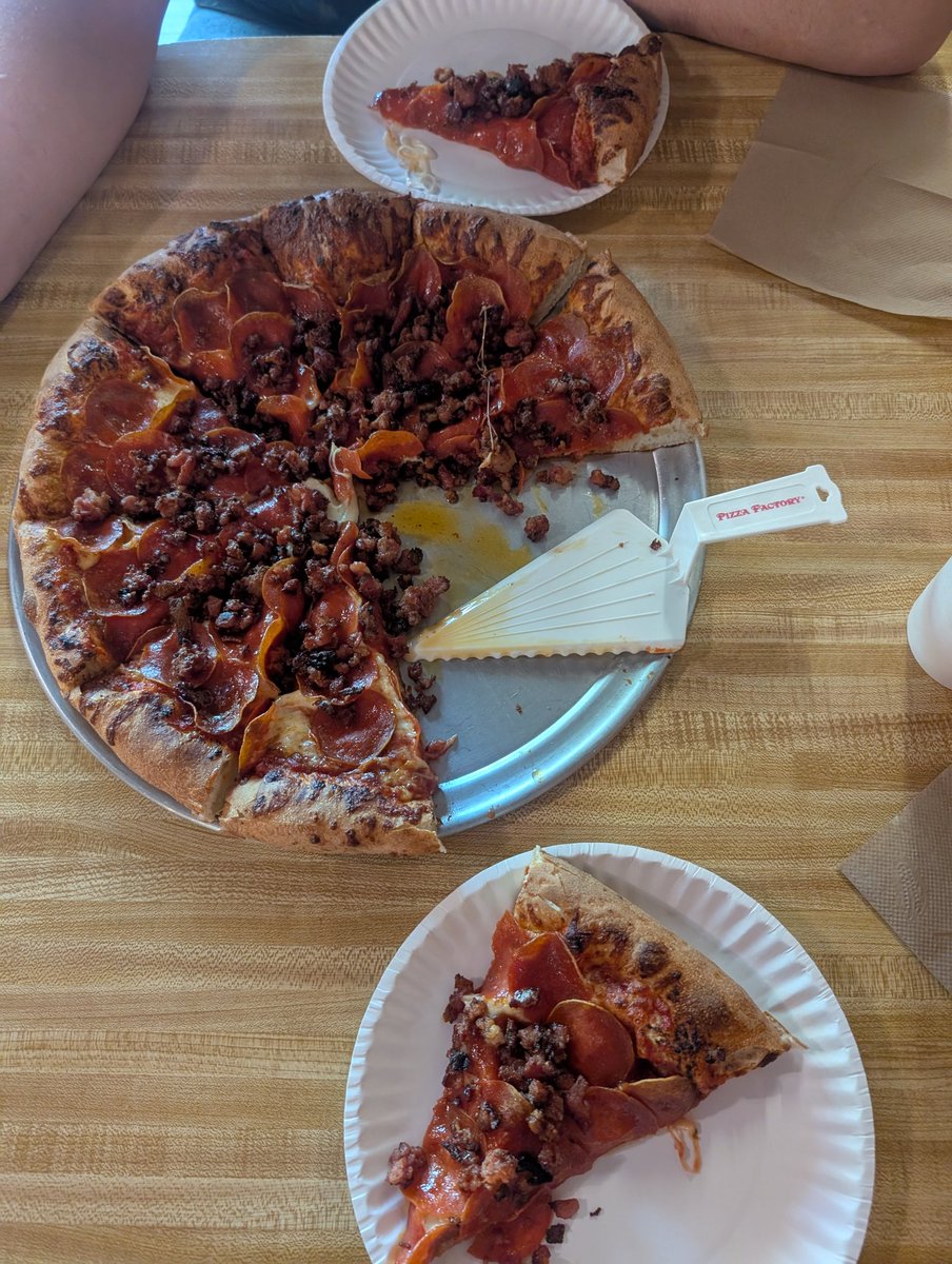 Pizza! Great little place on 299 on the way to the coast for deep sea fishing. Pizza Factory in Willow Creek