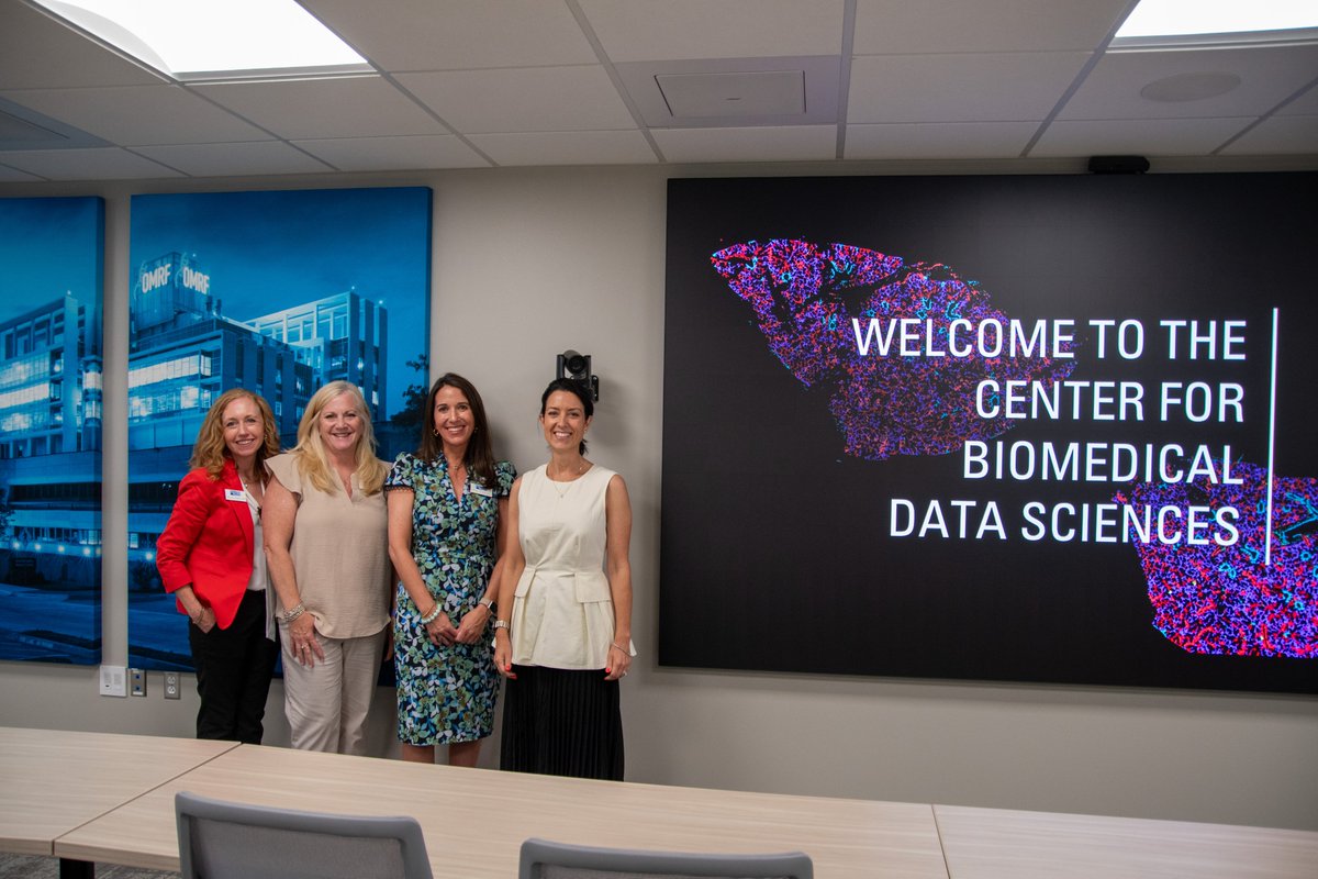 OMRF's tweet image. Thanks to partnerships with organizations like the United Way of Central Oklahoma, OMRF can continue making discoveries that make a difference!
Today, we had the pleasure of showing their executive team our Center for Biomedical Data Center – a project they supported.