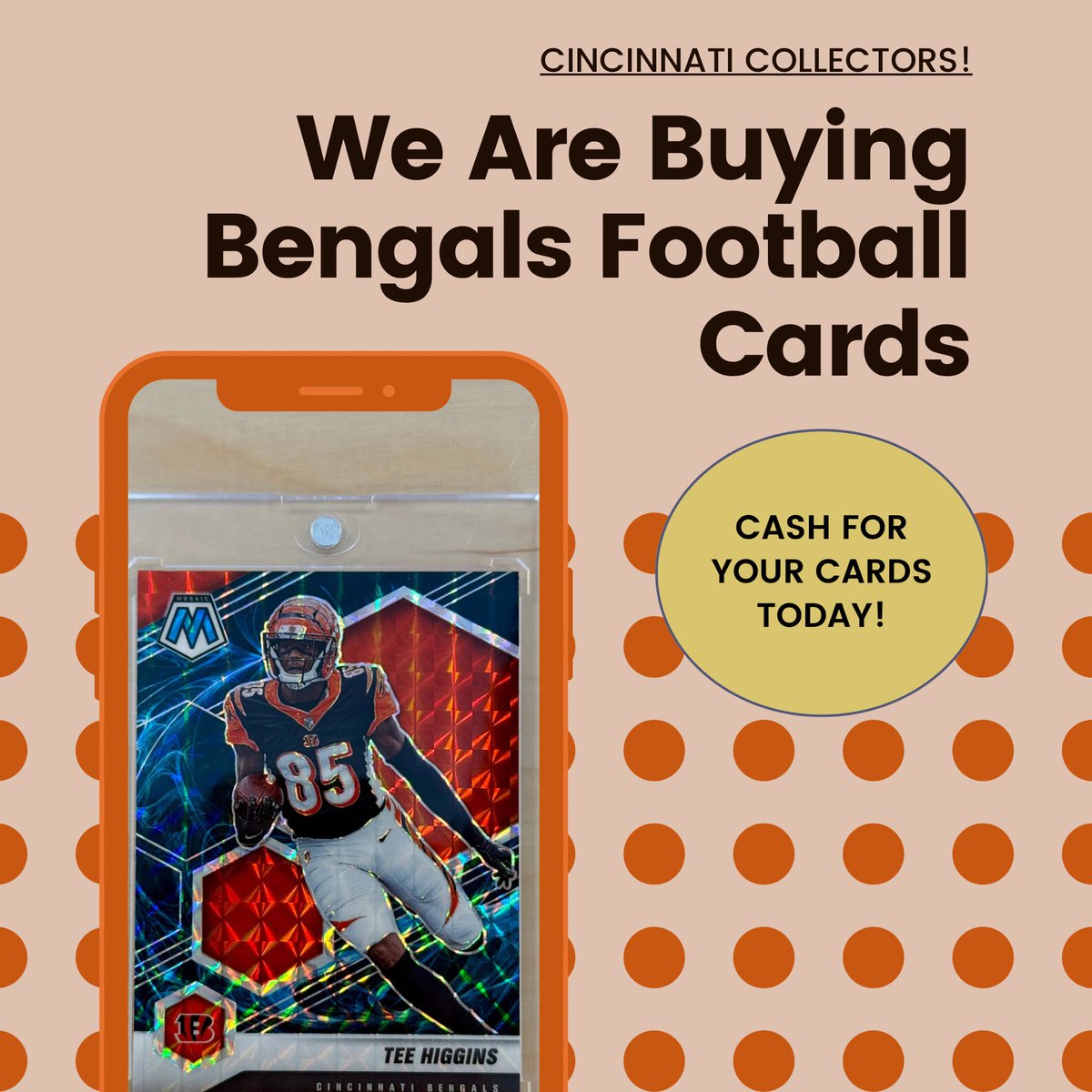 LiquidCards513's tweet image. WE NEED BENGALS CARDS!!
All prices and eras. Base or high end. Come through tomorrow and Friday and we will pay strong. We are heading to #BengalJam at Newport on the Levee and want to bring a ton of cards for people to put their hands on and learn about #thehobby! Cincinnati!