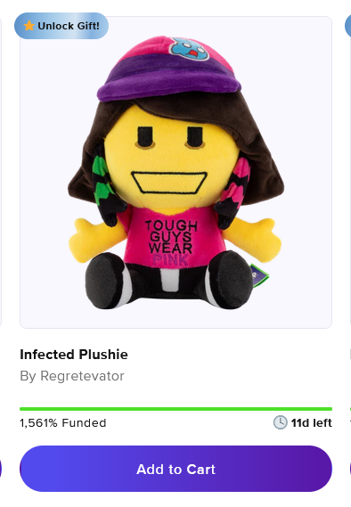 NotMakos's tweet image. THE INFECTED PLUSHIE CAMPAIGN HAS BEEN EXTENDED!!!
IF WE SELL 7000 TOTAL GUYS BY THE NEW DEADLINE Y'ALL GET A FREE STICKER!!
(unfortunately they are holding hands, twas not our decision)