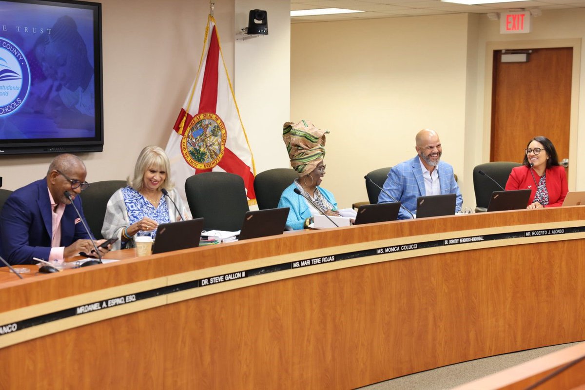 SuptDotres's tweet image. Grateful for the insight and collaboration during today’s impactful @MDCPS Board Committee meeting. A special thank you to Mr. Luis Diaz, our Chief Operating Officer, for his steady leadership and commitment to operational excellence that keeps our schools moving forward.…