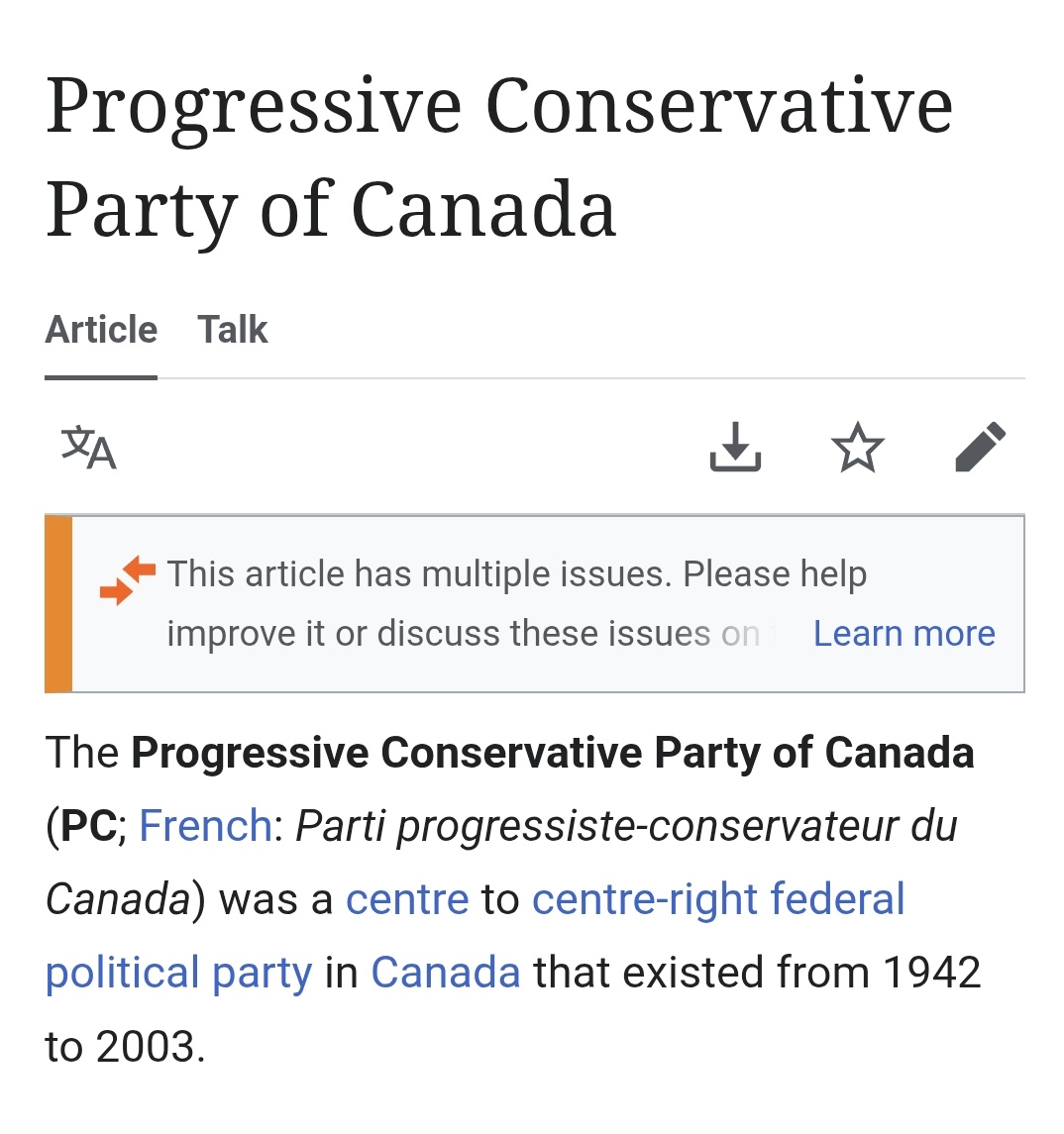 Progressive conservatives, my new favorite party. Too bad they went out of business.