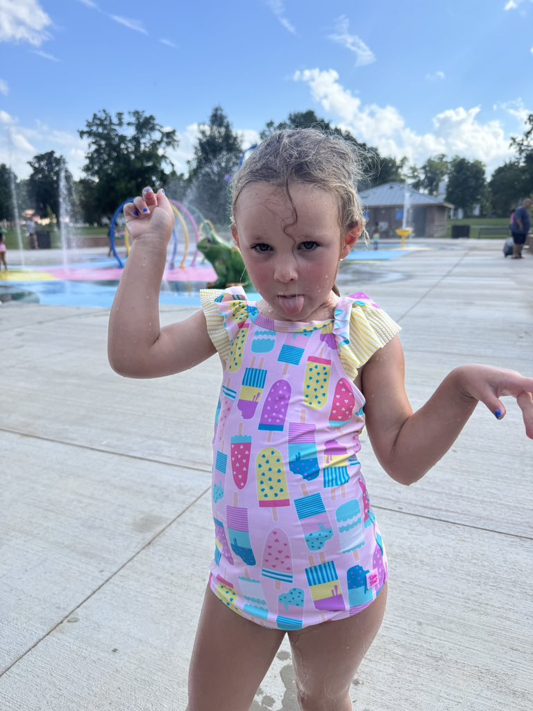 Summer splash pad days!