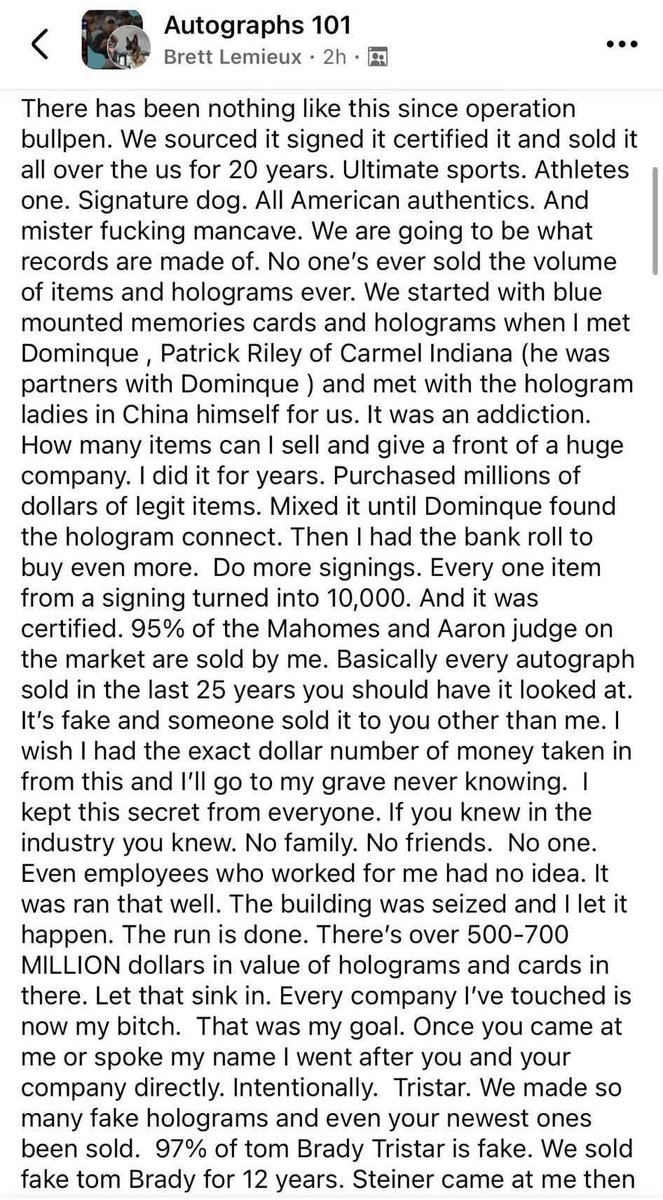 NEOCards_Comics's tweet photo. This was posted in a Facebook group. We will see how this all shakes, but on its surface just wild stuff. #thehobby https://t.co/K5eUqP3gQx