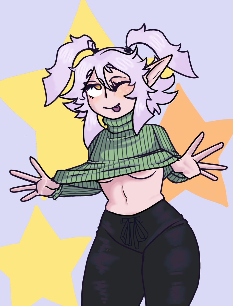 vickilek's tweet image. Amo meu suéter, ele é muito confortável~
🎨art feita por: @LailaM1906