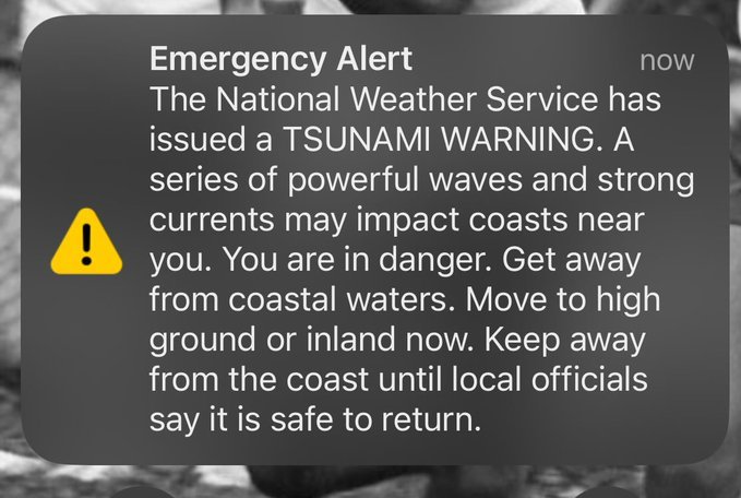 HANKonX's tweet photo. 🚨 BREAKING: Water is now receding along the Alaskan coast following the 7.3 earthquake, a clear sign a tsunami is approaching.

Residents of Sand Point, Alaska have been ordered to EVACUATE IMMEDIATELY.

The National Weather Service and U.S. Tsunami Warning Center have issued an urgent alert for all low-lying areas.

If you are in or near Sand Point:

• Get to higher ground NOW.
• Avoid beaches, docks, and harbors.
• If you can’t evacuate, shelter in the upper floors of a sturdy building.

Do not wait. Do not return.

A tsunami is coming. Time is running out.