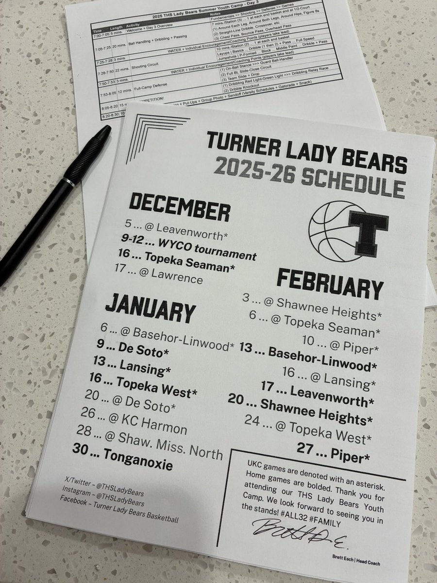 Brett Esch (@brettaesch) on Twitter photo Night 3 of our <a href="/THSLadyBears/">Turner Lady Bears Basketball</a> Youth Camp on deck! This week has made me extremely grateful to be where I am — working with such a kid-centered community.
After this evening and tomorrow’s last Skills/Weights session, it’s on to Fall Conditioning, then season!
#ALL32 #FAMILY Night 3 of our <a href="/THSLadyBears/">Turner Lady Bears Basketball</a> Youth Camp on deck! This week has made me extremely grateful to be where I am — working with such a kid-centered community.
After this evening and tomorrow’s last Skills/Weights session, it’s on to Fall Conditioning, then season!
#ALL32 #FAMILY