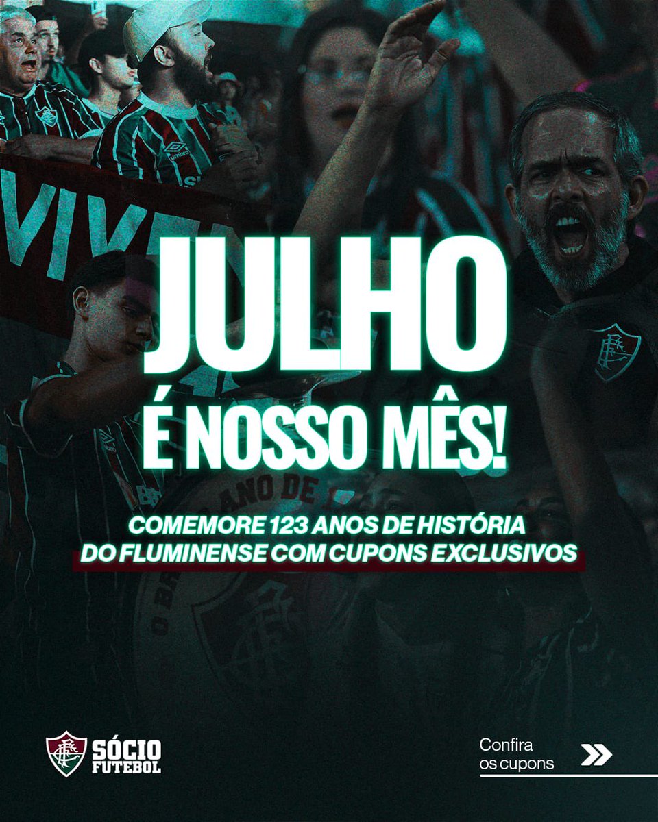 SocioDoFlu's tweet image. TÁ CHEGANDO O ANIVERSÁRIO DO NOSSO GRANDE AMOR! ❤️💚
E pra comemorar temos cupons exclusivos! Use 𝐅𝐋𝐔𝟏𝟐𝟑 para adesões, 𝐅𝐋𝐔𝟏𝟐𝟑𝐑𝐄𝐍𝐎𝐕𝐄 para renovações e 𝐅𝐋𝐔𝟏𝟐𝟑𝐔𝐏𝐆𝐑𝐀𝐃𝐄 para upgrades em nense.com.br!