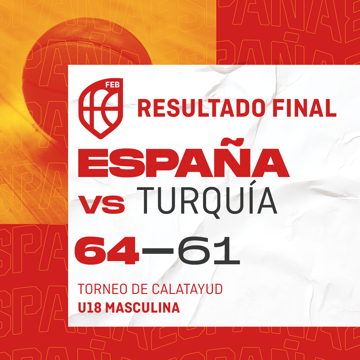 BaloncestoESP's tweet image. La #U18M 🇪🇸 comienza con victoria el Torneo de Calatayud 👌

🇪🇸🆚🇹🇷
FINAL (64-61)
📊 lc.cx/-htEig
📌 Calatayud

#SomosEquipo
