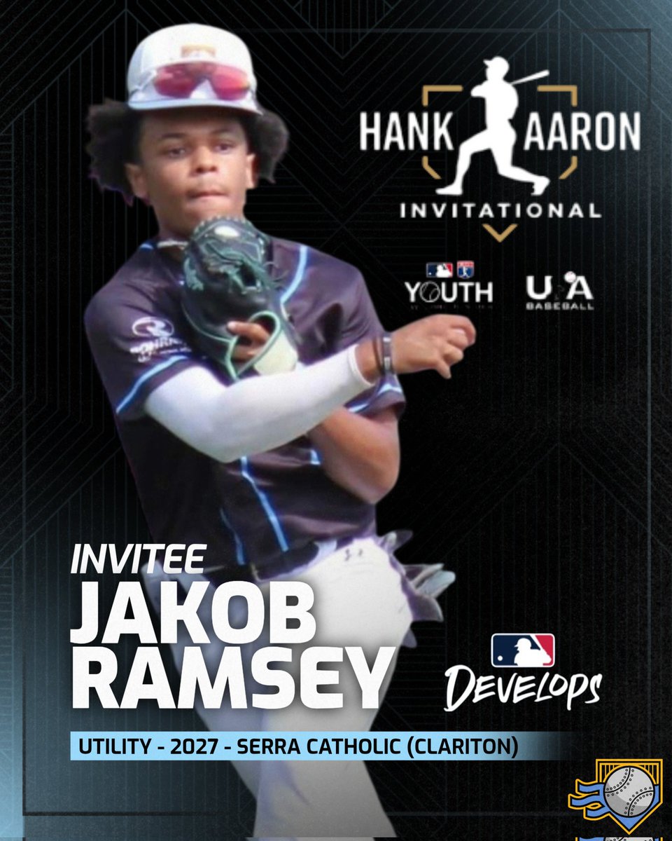 Honored to have two members of our Class of 2027 recognized as invitees to the Hank Aaron Invitational, one of the nation’s premier development events hosted by <a href="/MLB/">MLB</a>, <a href="/MLBDevelops/">MLBDevelops</a> &amp; <a href="/USABaseball/">USA Baseball</a>.

▪️Dontae Giddens | INF | Penn Hills HS
▪️Jakob Ramsey | UTL | Serra Catholic
