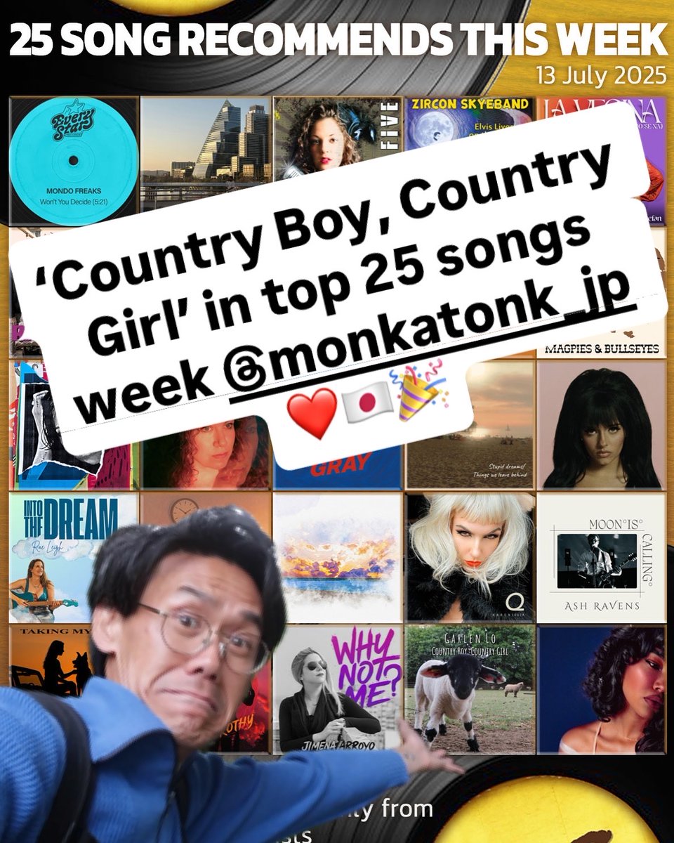 GarlenLoMusic's tweet image. THANKS! ❤️🇯🇵🎉 @monk_a_tonk @tonydufficy
👉 dignewmusic.blogspot.com/2025/07/25-son…
👉 open.spotify.com/playlist/1z1eB…