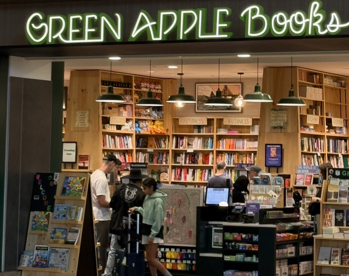 Thank you <a href="/GreenAppleBooks/">Green Apple Books</a>  <a href="/flySFO/">San Francisco International Airport (SFO) ✈️</a> Terminal #1: 2 days ago there were 2 copies of my mystery thriller “Upon This Rock” on the “books signed by author” shelf. Today: only 1. Another copy sold! Grazie mille as they say in Orvieto where the tale is set. — <a href="/DavidPerrySF/">David Perry</a>