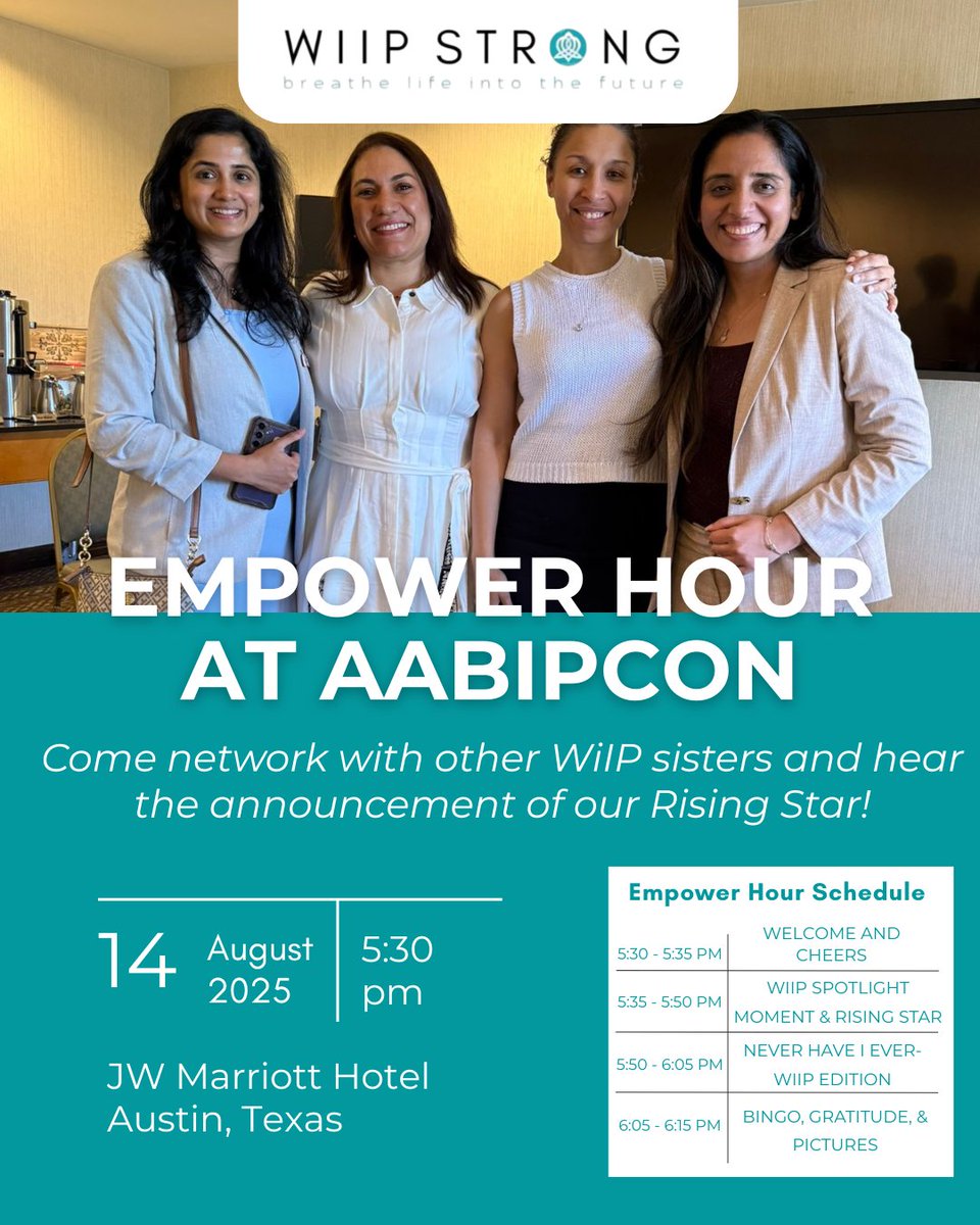 Join us during #AABIP2025 for an inspiring evening of connection, celebration, and community at WiIP’s Empower Hour! We'll honor our Rising Star Award recipient and create space for networking among changemakers.
For more information about the conference:
aabipconference.com