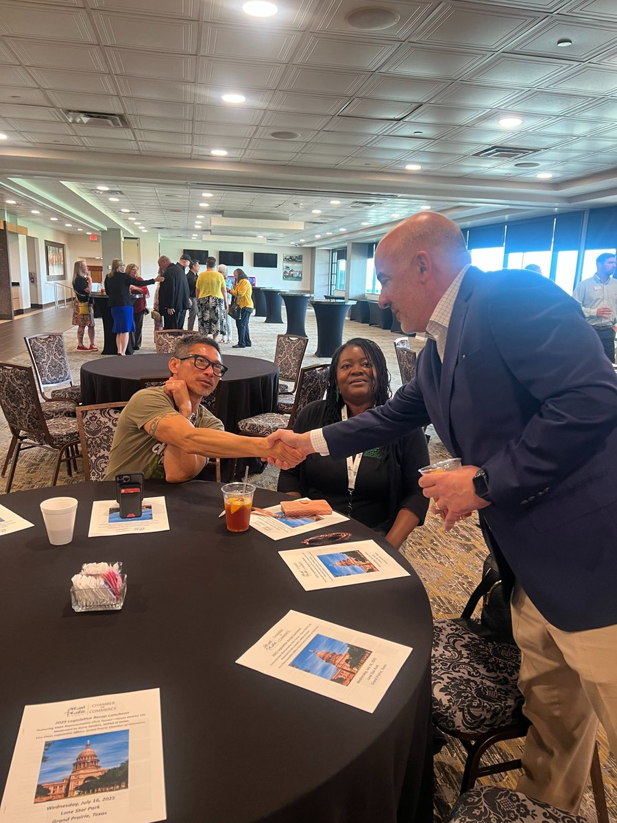 ChrisGTurner's tweet image. I had the honor of joining local business leaders at the Grand Prairie Chamber of Commerce's Legislative Recap, where I shared key takeaways from the recent 89th Legislative Session and offered a preview of what's ahead in the upcoming Special Session. #txlege
