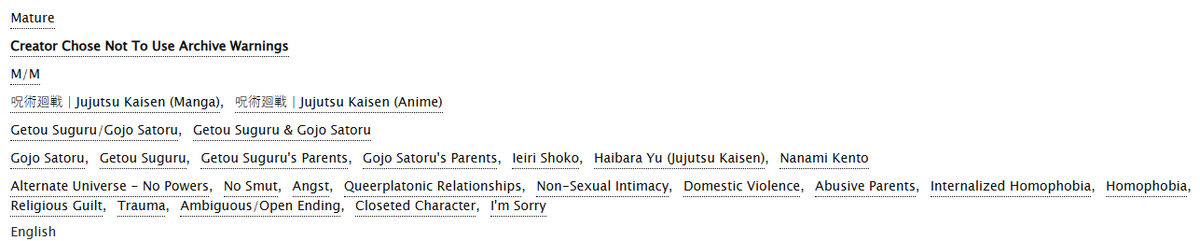 werewolfalert's tweet image. psalm 51 - chapter 2 out of 4
༚ ongoing, currently 8k words
༚ religious trauma
archiveofourown.org/works/67321507…
#夏五 #satosugu