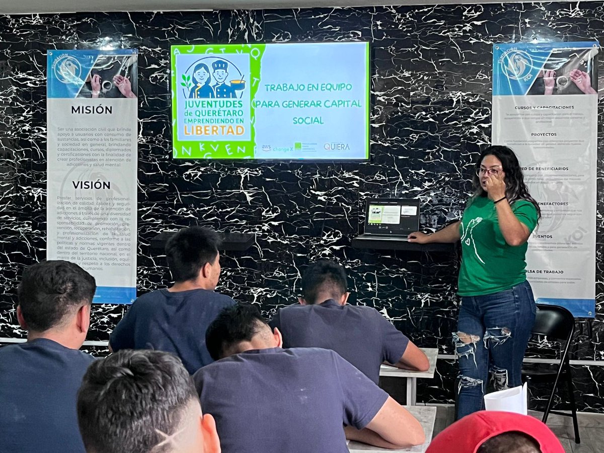 insade_ac's tweet image. ¡JuventudES Queretanas Emprendiendo en Libertad comenzó!

Iniciamos con talleres de contención emocional y de cocina como base para su autoempleabilidad y reinserción.

Gracias a @changexhq y Amazon por creer en las segundas oportunidades a través del Fondo #AWSInCommunities
