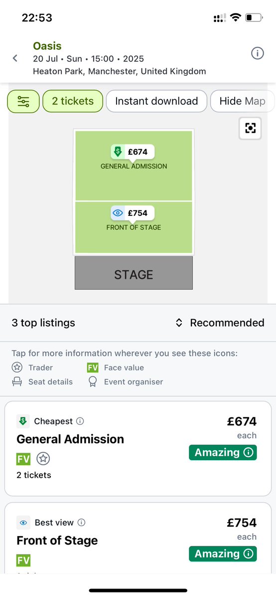 ROBANDTHEMOB's tweet image. So, those non-transferable @oasis tickets are in plentiful supply (if you can afford it !) on @viagogo 🤔😉🤣