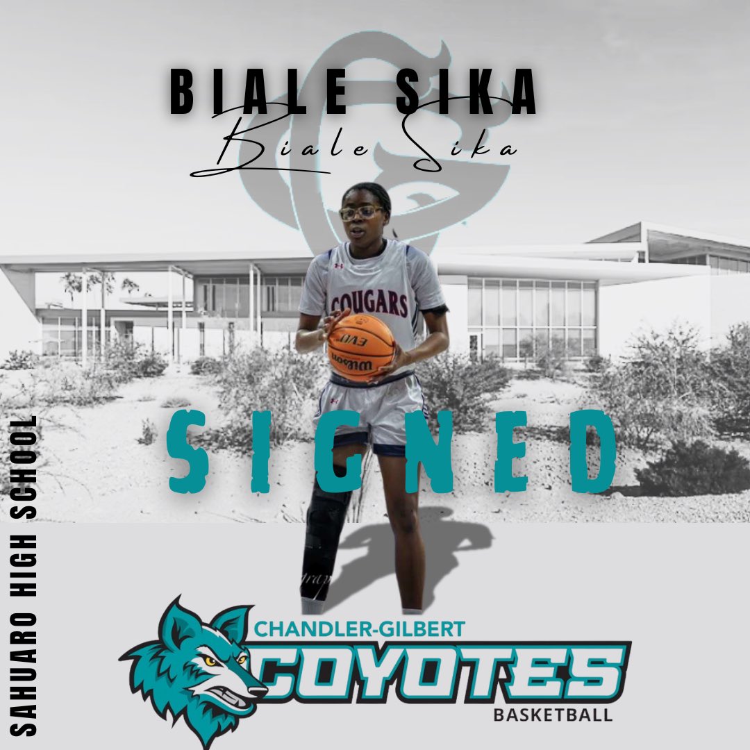 Welcome Biale Sika, to our Family. She comes to us from Tucson, Arizona, where she played at Sahuaro HS. She was a Second Team All-Region player, as well as a 4A Second Team selection. #CGCC #GoYotes #WinTheDay #WBB #Family #Smart #Tough #Discipline 🏀🐾🌵