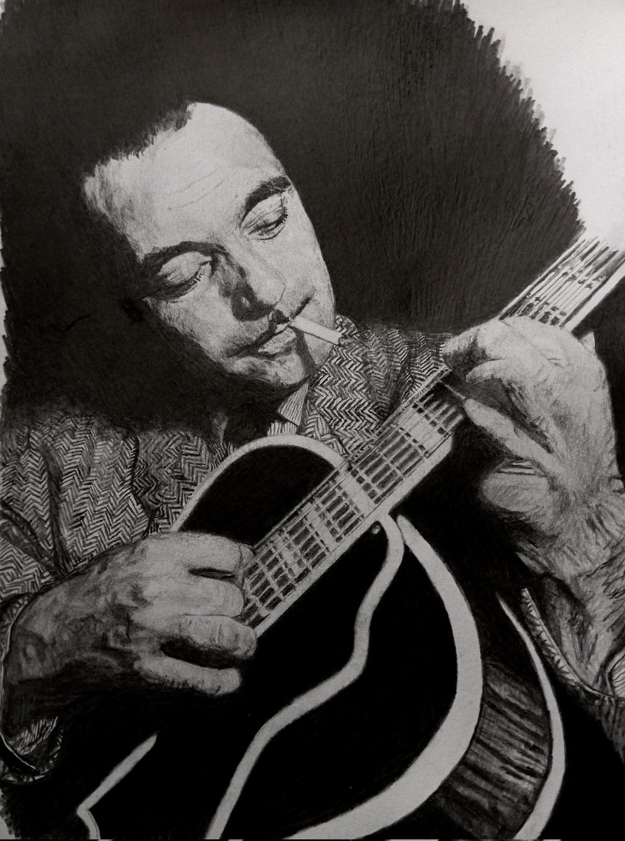 PeterSebring's tweet image. Portrait of
Django Reinhardt
finished today