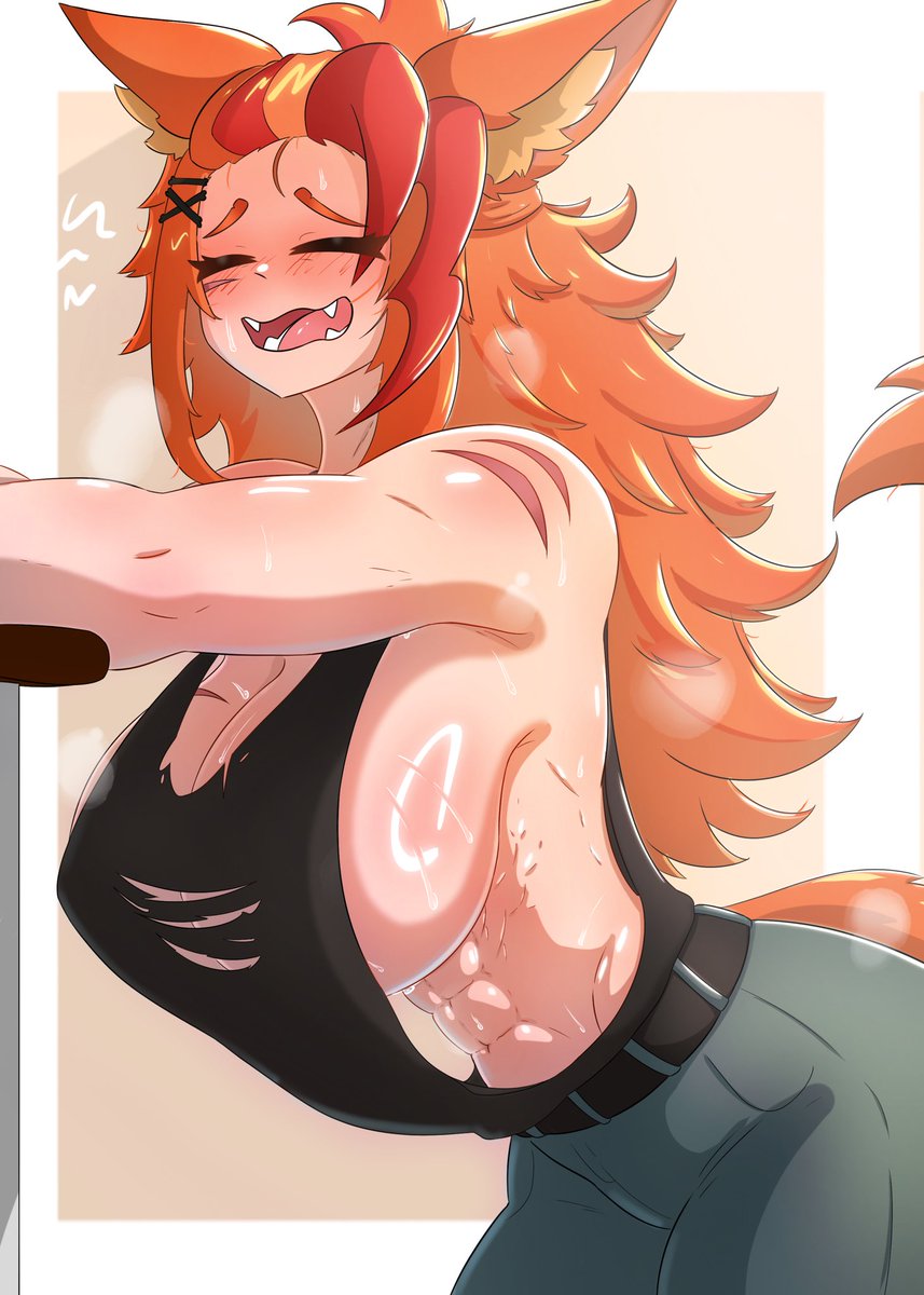 (Sweaty) Hot dog.

 #Buffpup