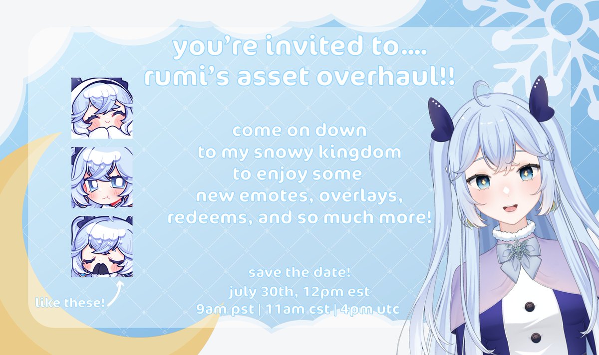 RumiLuneve's tweet image. ββΊββ
you're invited ! β βΊβββ
not a debut, but an overhaul!
rumi's got a lot of new assets to share with you ββΊββ
.
ββΊβΰΌββ
. on july 30th, 12pm est