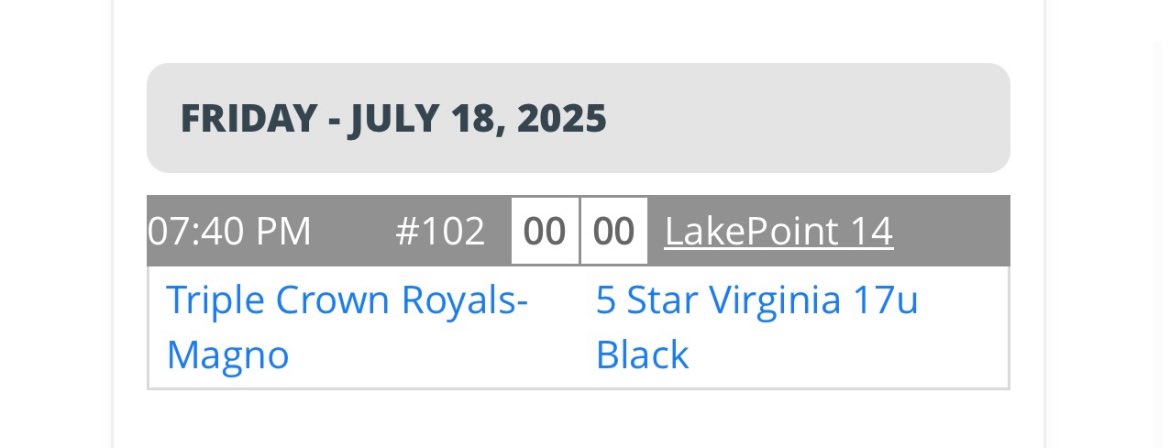 Russ berger (@russberger_1) on Twitter photo I will be starting in the PBR 17u National Championship on Friday, July 18th at 7:40 PM for 5 Star Virginia at Lakepoint 14. Roll Maf!
<a href="/X2_Baseball/">X2 B a s e b a l l</a> <a href="/Sean__Thomas22/">Sean Thomas</a> <a href="/LukeHagerty/">L u k e H a g e r t y</a> <a href="/CHRISTIANBSBALL/">Charlotte Christian Baseball</a> <a href="/5starnationalva/">5 Star Virginia OBX</a> <a href="/5star2026/">2026 5 Star National</a> I will be starting in the PBR 17u National Championship on Friday, July 18th at 7:40 PM for 5 Star Virginia at Lakepoint 14. Roll Maf!
<a href="/X2_Baseball/">X2 B a s e b a l l</a> <a href="/Sean__Thomas22/">Sean Thomas</a> <a href="/LukeHagerty/">L u k e H a g e r t y</a> <a href="/CHRISTIANBSBALL/">Charlotte Christian Baseball</a> <a href="/5starnationalva/">5 Star Virginia OBX</a> <a href="/5star2026/">2026 5 Star National</a>