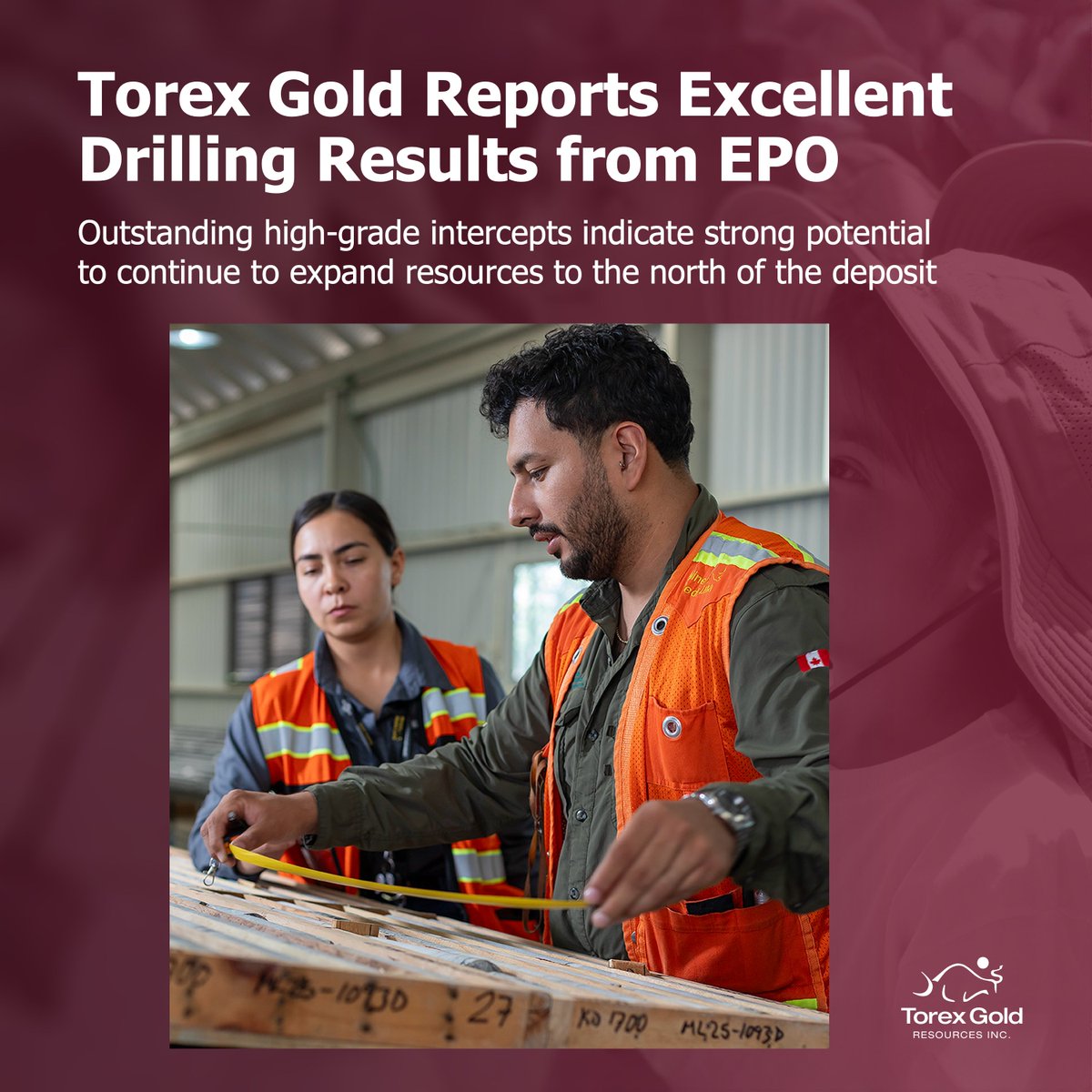 We have just released the latest results from our ongoing drilling program in the northern extension of EPO, our newest mine development at Morelos. 

Read more about our impressive results here: torexgold.com/news-and-media…