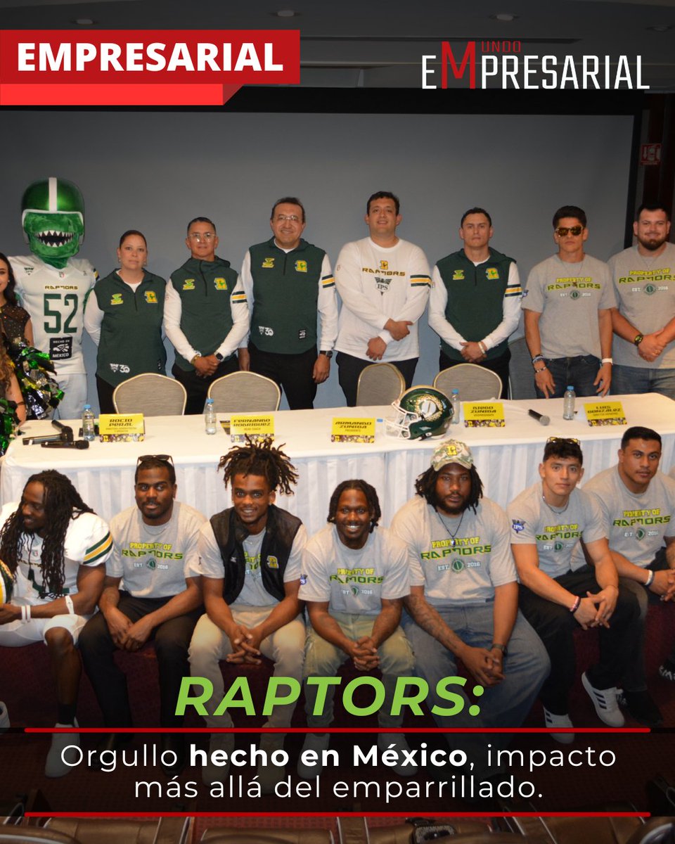 Revista Mundo Empresarial (@m_empresarial_) on Twitter photo 🏈 Hechos en México. Inspirando más allá del marcador.
<a href="/RaptorsLFA/">Raptors LFA</a> es el primer equipo deportivo en portar el sello “Hecho en México” y transmitir sus partidos a nivel nacional 👉 bit.ly/3Iz6RiU
#HechoEnMéxico #DeporteConPropósito #FútbolAmericano #MundoEmpresarial 🏈 Hechos en México. Inspirando más allá del marcador.
<a href="/RaptorsLFA/">Raptors LFA</a> es el primer equipo deportivo en portar el sello “Hecho en México” y transmitir sus partidos a nivel nacional 👉 bit.ly/3Iz6RiU
#HechoEnMéxico #DeporteConPropósito #FútbolAmericano #MundoEmpresarial