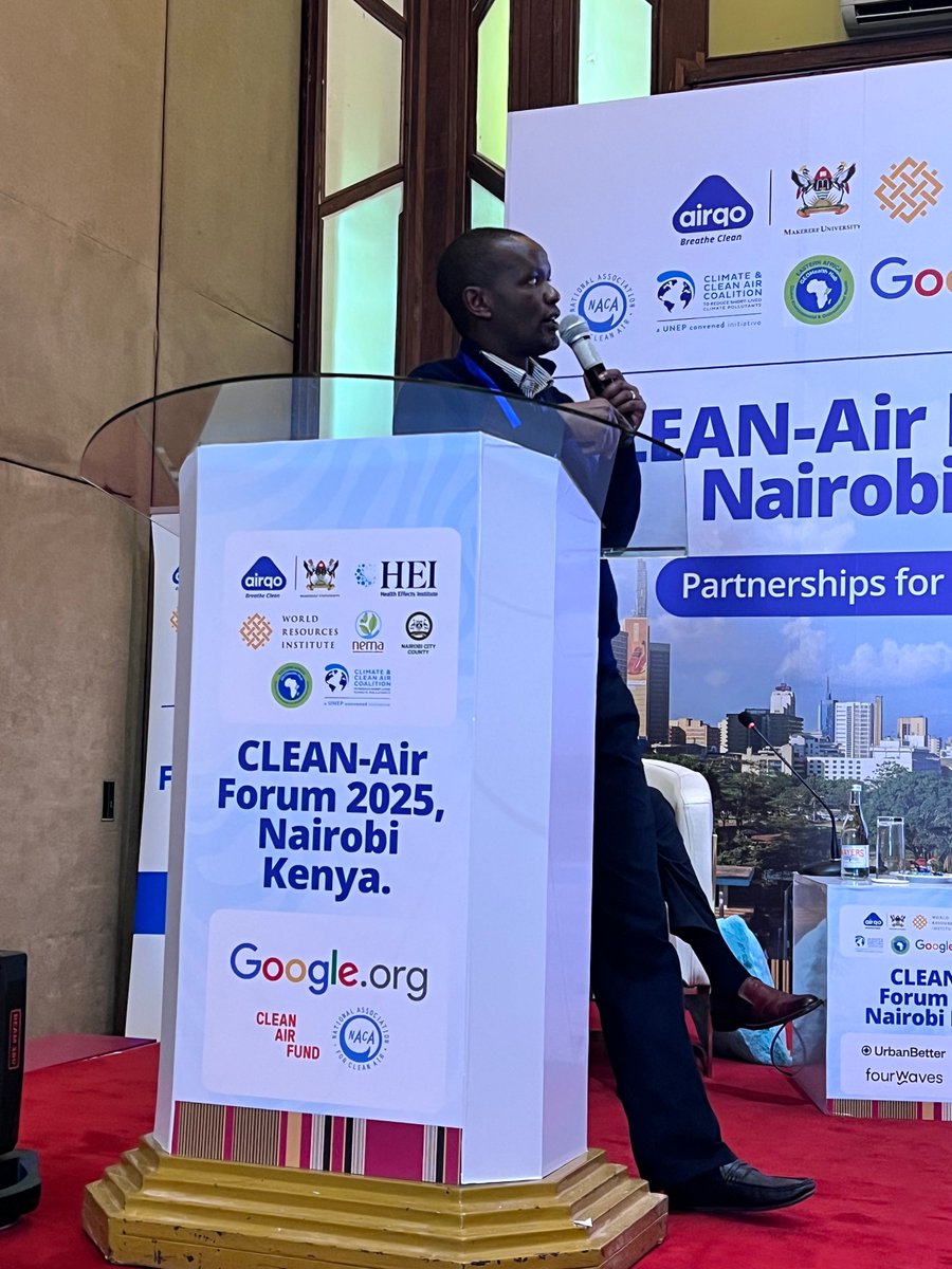 HEIresearch's tweet image. That’s a wrap on Day 2 of #CleanAirForumNairobi! 

HEI’s Victor Nthusi shared findings from the East Africa scoping review during a spotlight session with regional partners.
 
We’re grateful for the collaboration and continued focus on air quality across the continent.