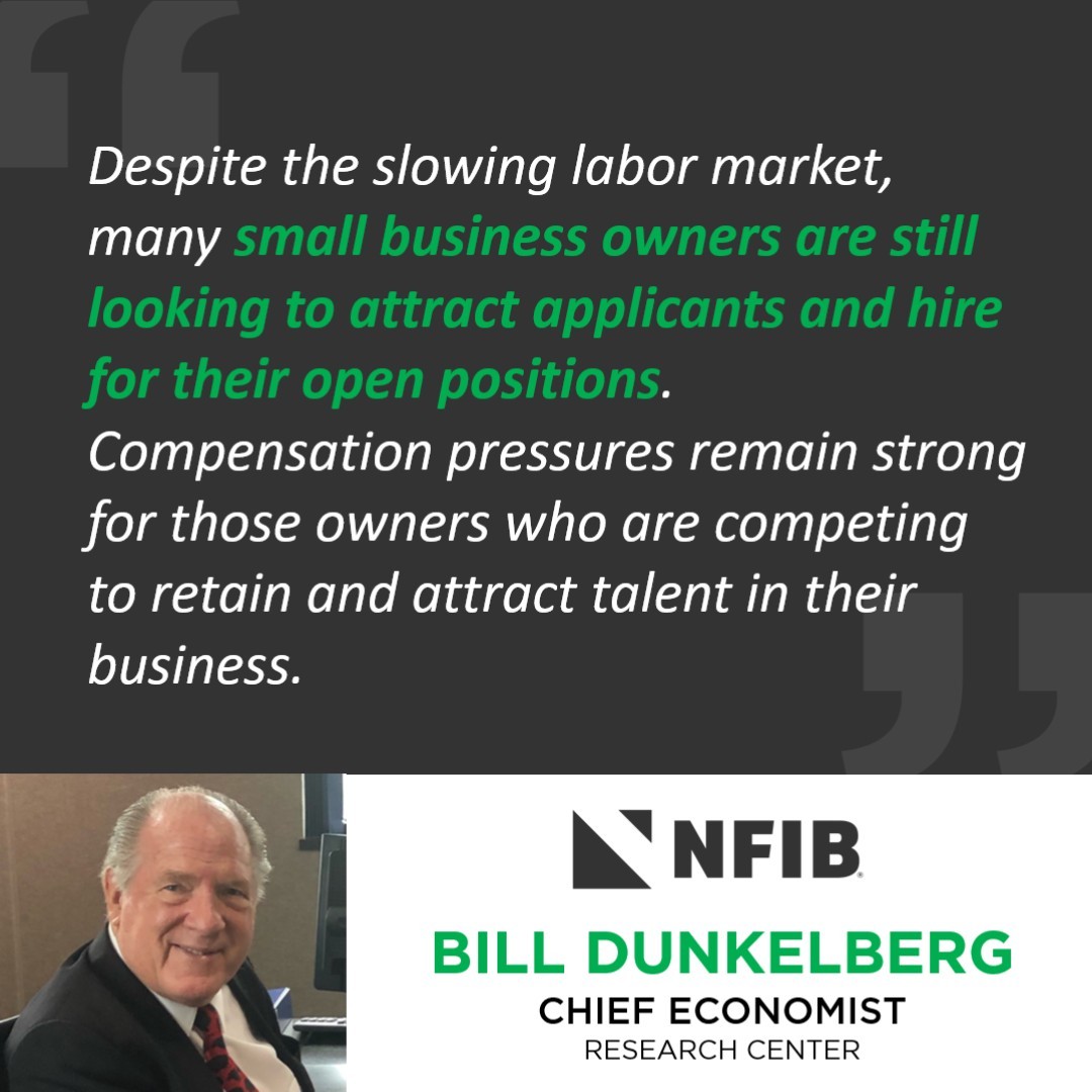 NFIB's tweet image. .@Inc quotes #NFIB Chief Economist Bill Dunkelberg: "Despite the slowing labor market, many #smallbusiness owners are still looking to attract applicants and hire for their open positions.”
Read the article here: ow.ly/Xnbm50WnHM1