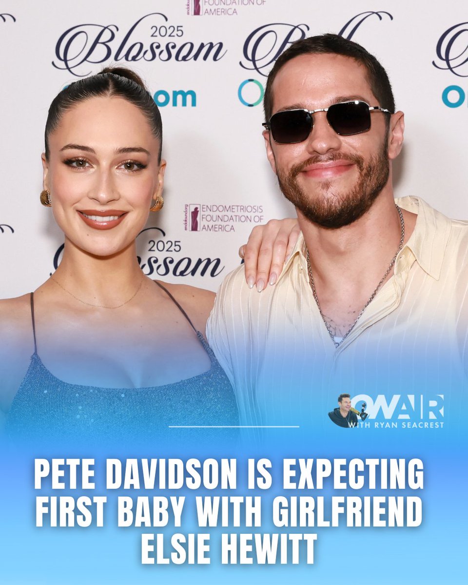 OnAirWithRyan's tweet image. Congratulations!! 🎉 #PeteDavidson &amp;amp; #ElsieHewitt announced they are expecting their first child together 👶

onairwithryan.iheart.com/content/2025-0…
