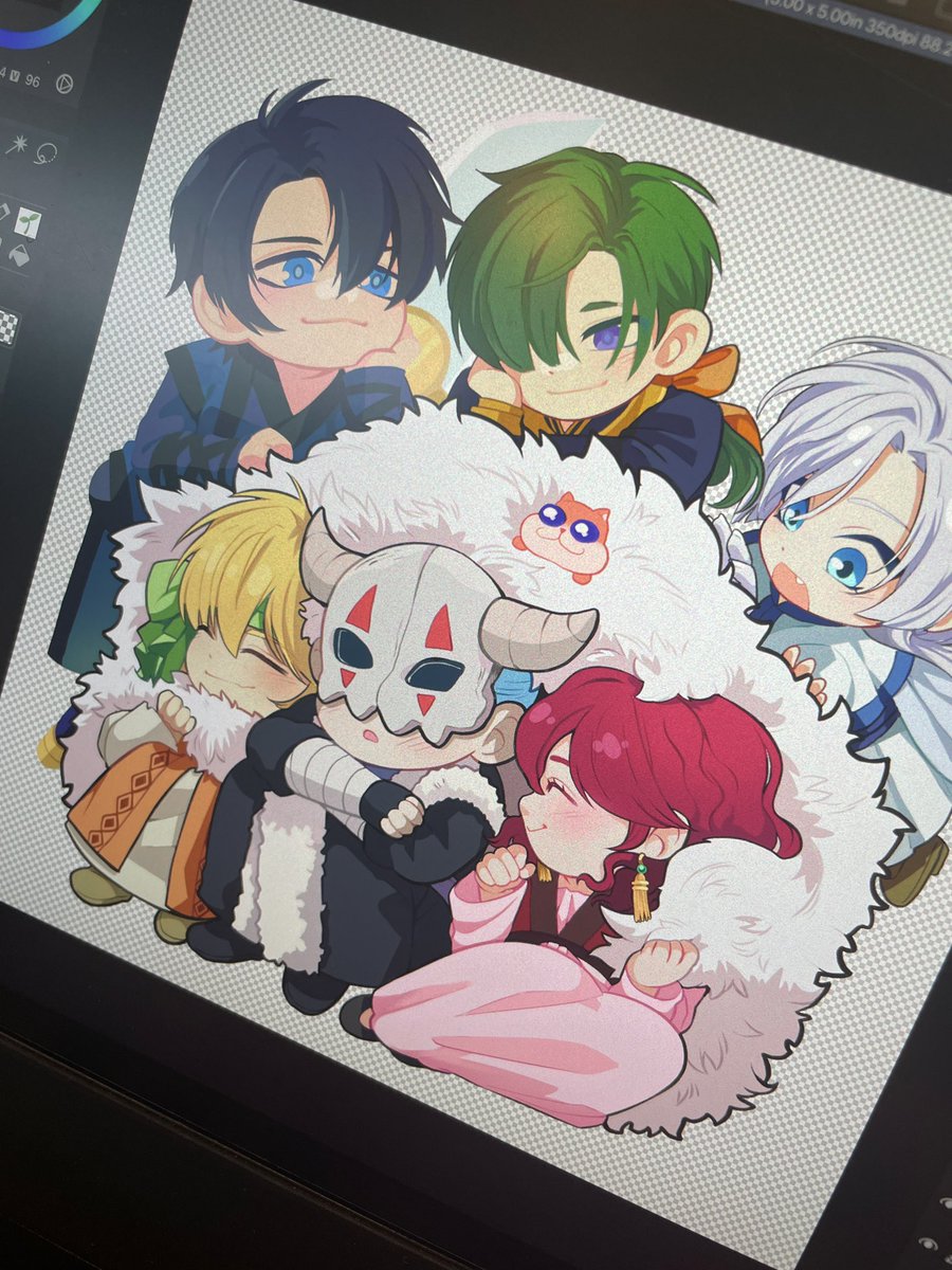 opal_lines's tweet image. Redoing my Yona group charm because it’s cute— but I can do much better ! (working on JaeHa rn but it’s such a huge difference 😩)