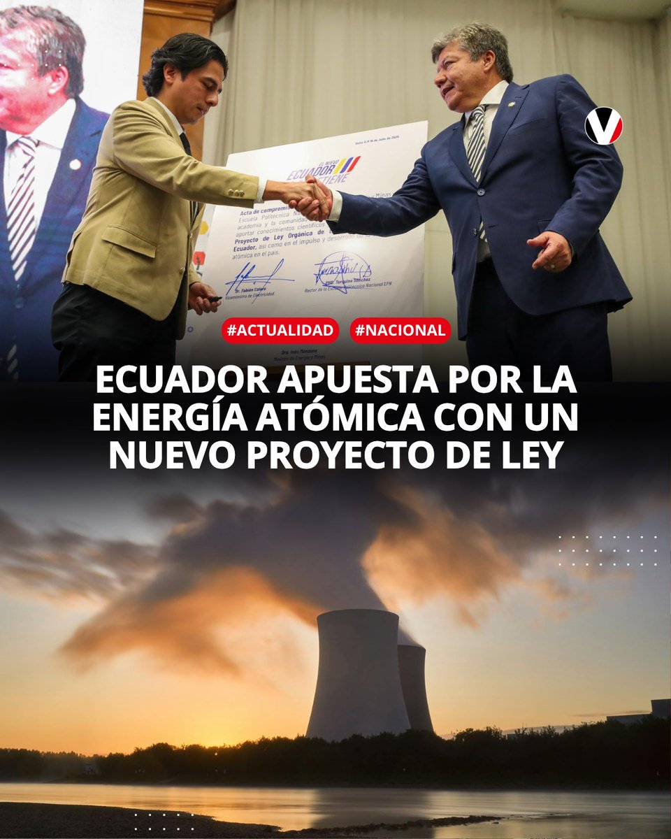 El Gobierno presentó su proyecto de Ley Orgánica de Energía Atómica con el que busca garantizar la seguridad energética del país y reducir su dependencia de las centrales hidroeléctricas. Así se prevé implementarla ▶️ v.vistazo.com/3TGkOhp